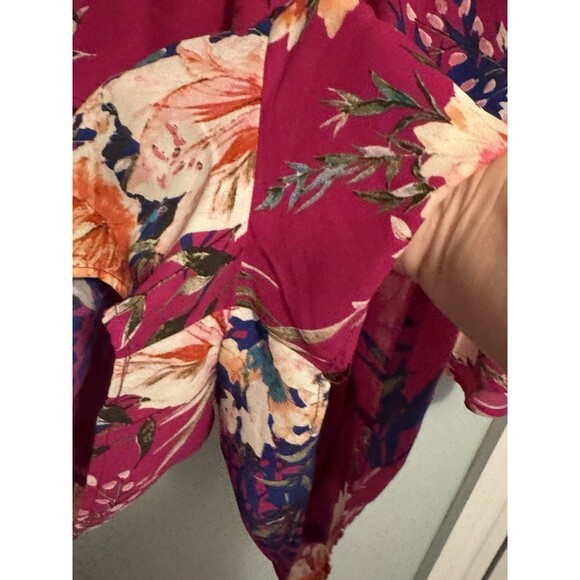 Peach Love California Pink Floral Bohemian Romper Sz S(R37) - Picture 6 of 12